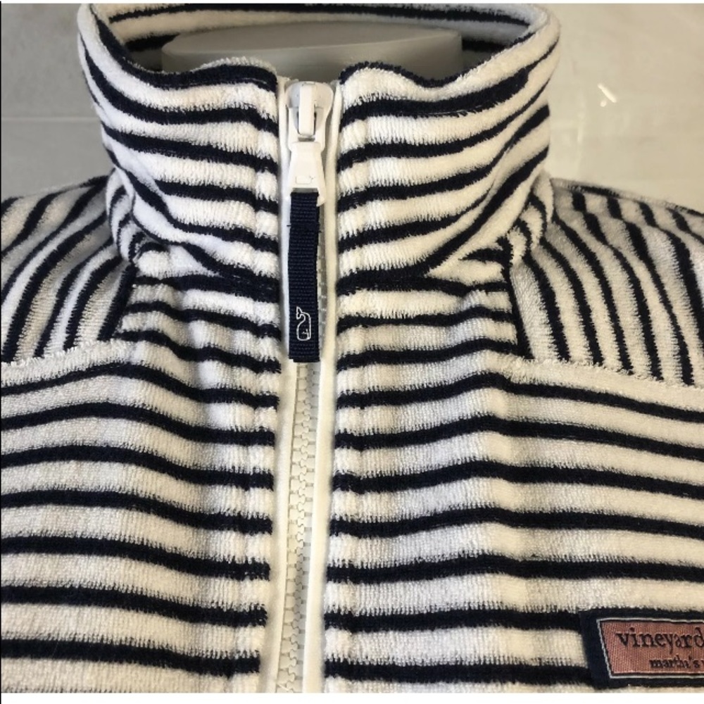 VINEYARD VINES Womens Small Terry Towel Shep Shirt